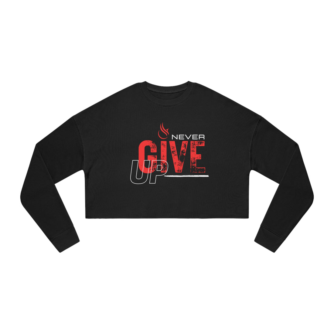 Women's Cropped Longsleeve - Never Give Up