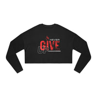 Women's Cropped Longsleeve - Never Give Up