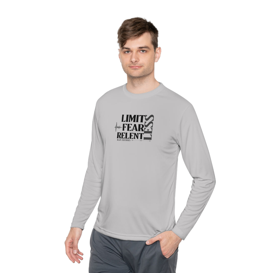 Unisex Lightweight Long Sleeve Tee - LimitLess, FearLess, RelentLess