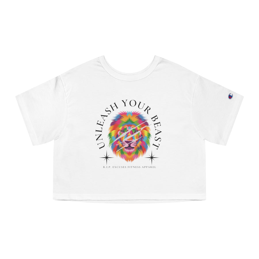 Champion Women's Crop Tee - Unleash your BEAST