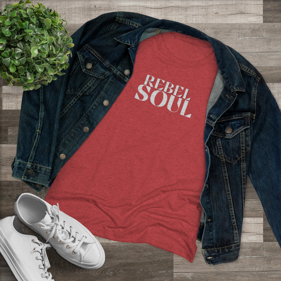 Women's Tri-blend Fitted Tee - Rebel Soul