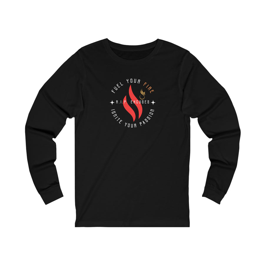 Unisex Jersey Long Sleeve Tee - Fuel your Fire, Ignite your Passion