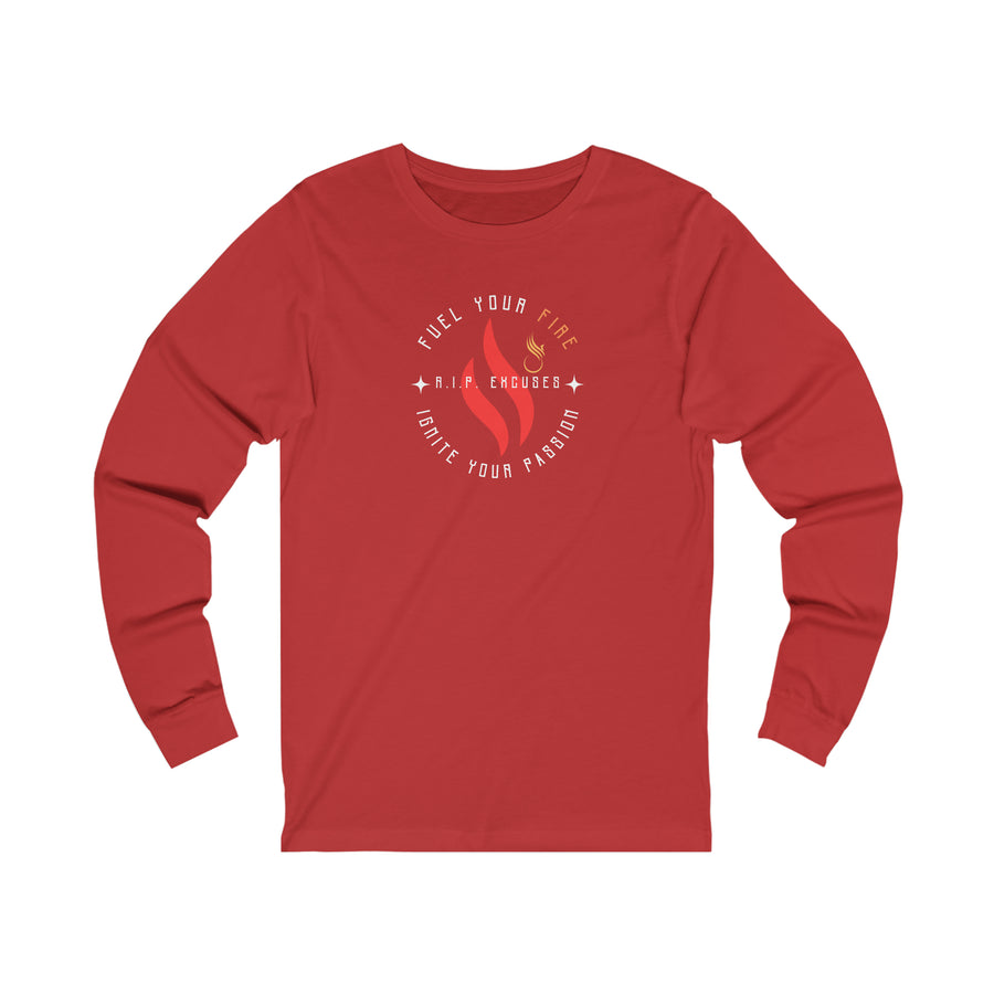 Unisex Jersey Long Sleeve Tee - Fuel your Fire, Ignite your Passion