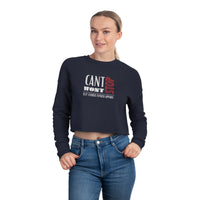 Women's Cropped Long-sleeve - Can't Stop, Won't Stop