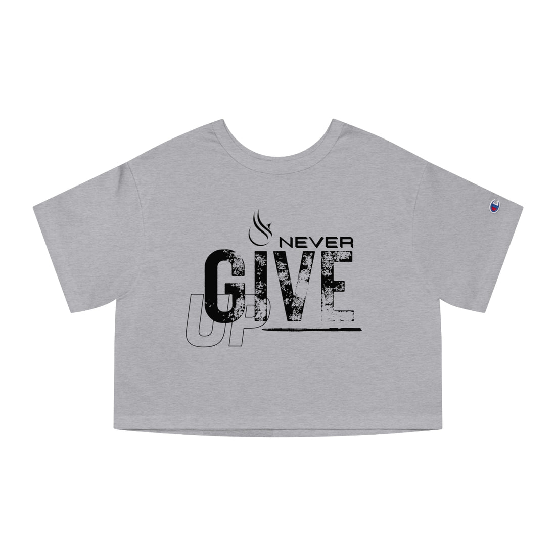 Champion Women's Crop Tee - Never Give Up