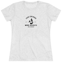 Women's Tri-blend Tee - Less Excuses