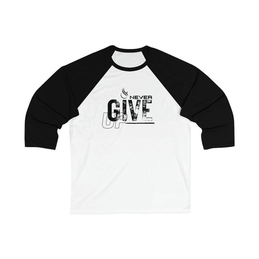 Unisex Baseball Tee - Never Give Up