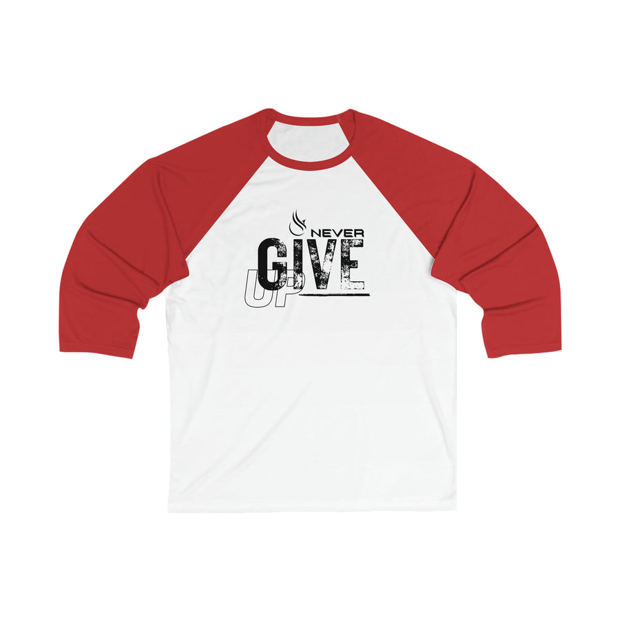 Unisex Baseball Tee - Never Give Up