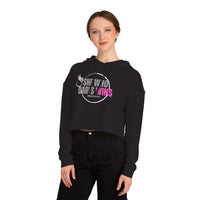 Women’s Crop Hooded Sweatshirt - She Who Dares