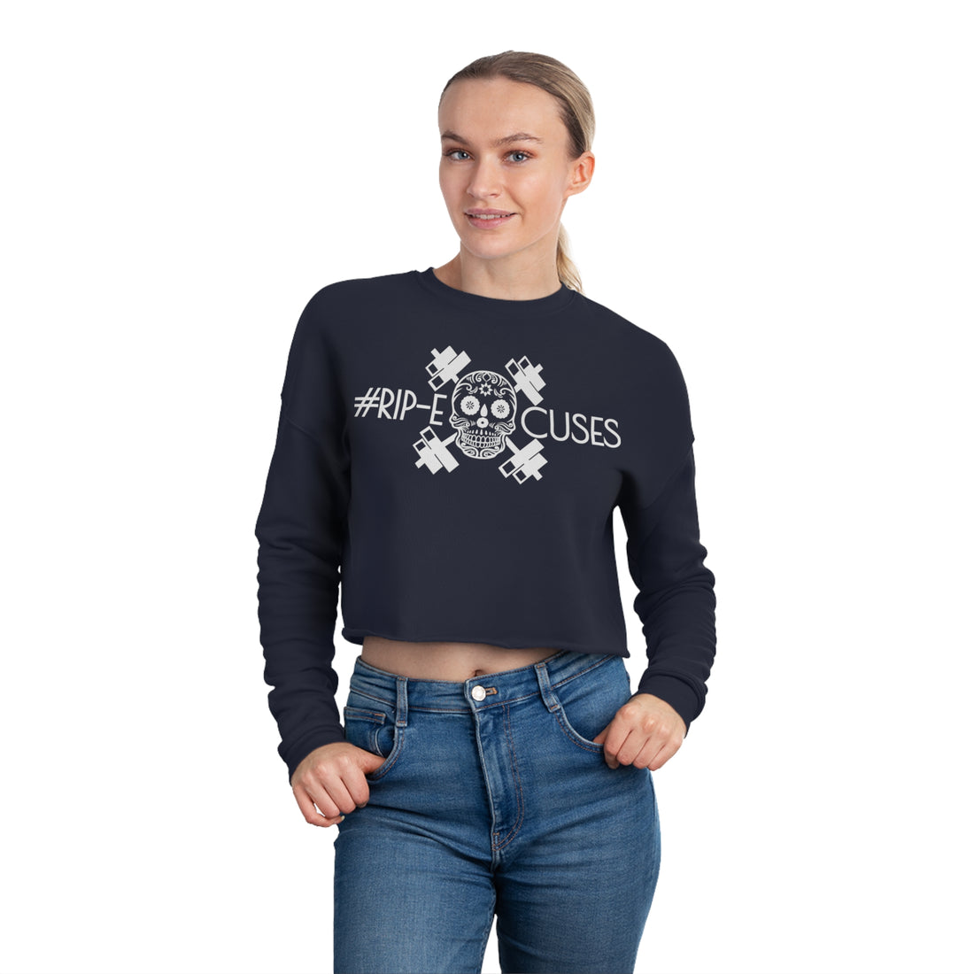 Women's Cropped Longsleeve - #RIP Excuses