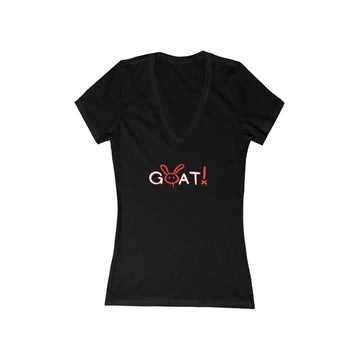 Women's V-neck Tee - GOAT