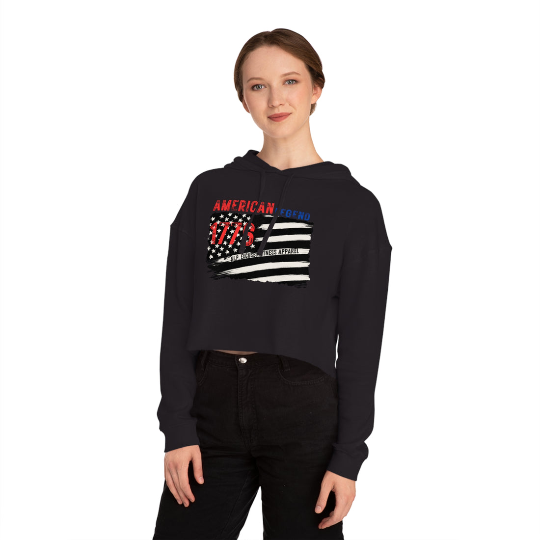 Women's Crop Hooded Sweatshirt - American Legend