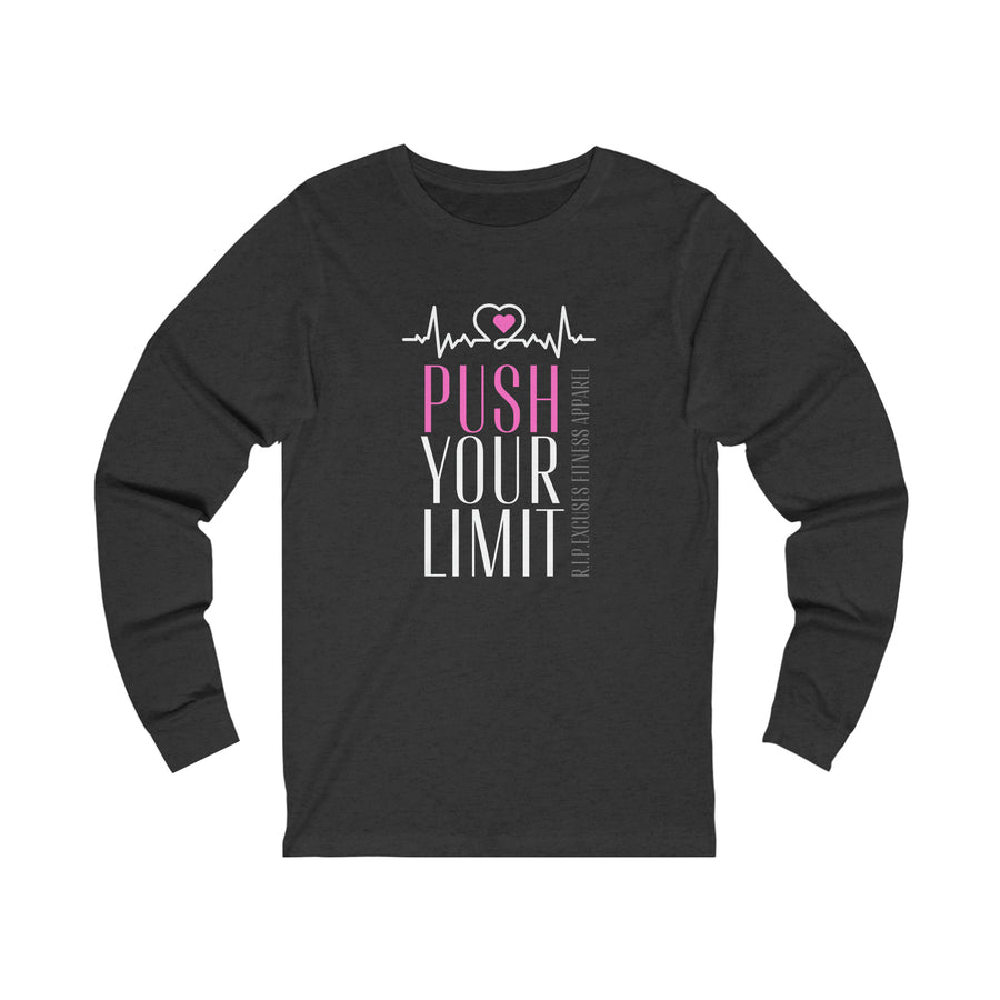 Unisex Jersey Long Sleeve Tee - Push your Limit