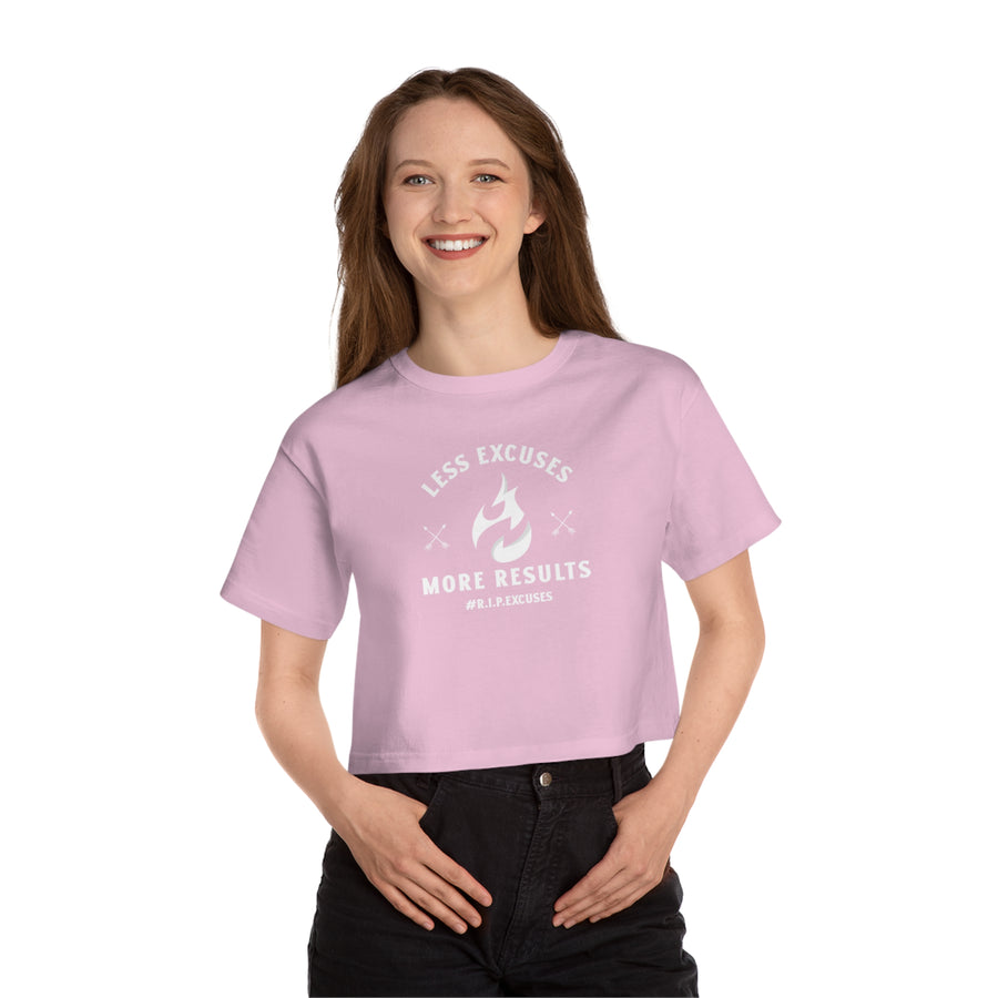 Champion Women's Crop Tee - Less Excuses