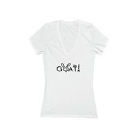 Women's V-neck Tee - GOAT