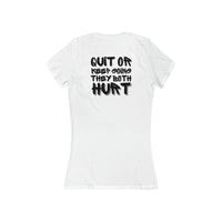 Women's V-neck Tee - RIPX (Quit or Keep Going)