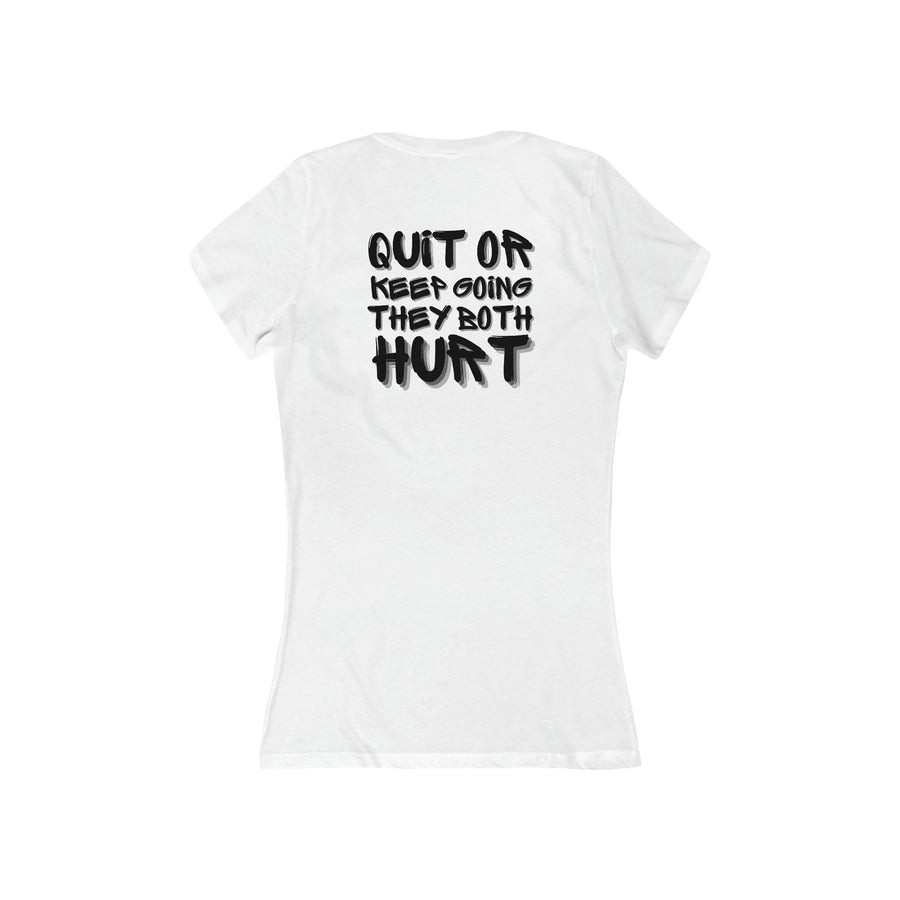 Women's V-neck Tee - RIPX (Quit or Keep Going)