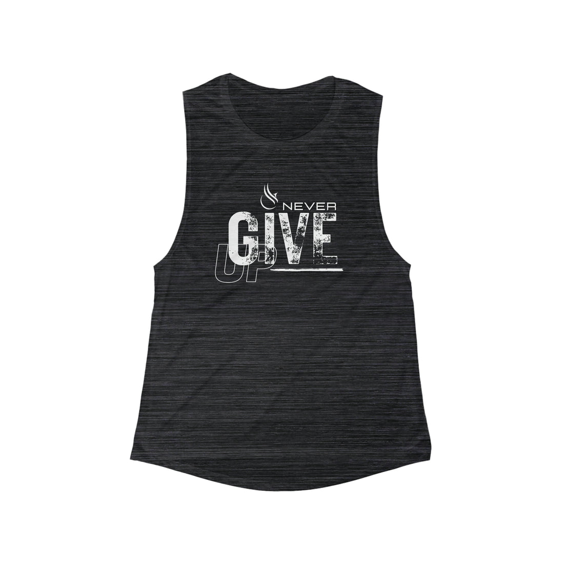 Women's Flowy Muscle Tank - Never Give Up