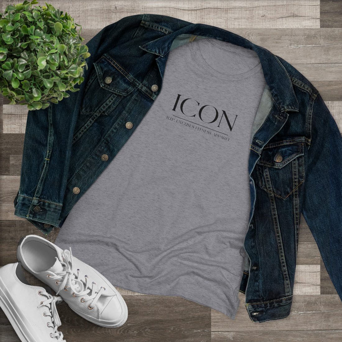 Women's Tri-blend Fitted Tee - ICON