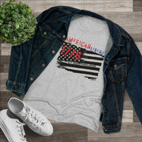 Women's Tri-blend Fitted Tee - American Legend