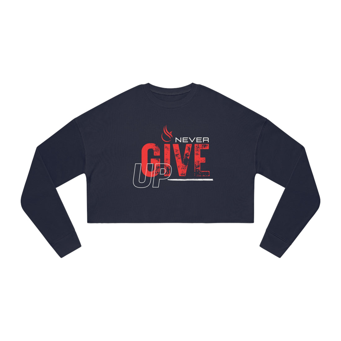 Women's Cropped Longsleeve - Never Give Up