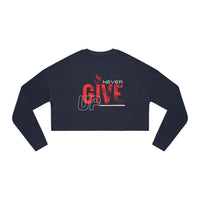 Women's Cropped Longsleeve - Never Give Up