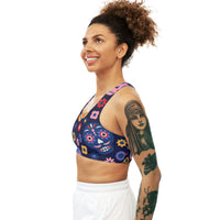 Seamless Sports Bra - Candy Sugar Skulls