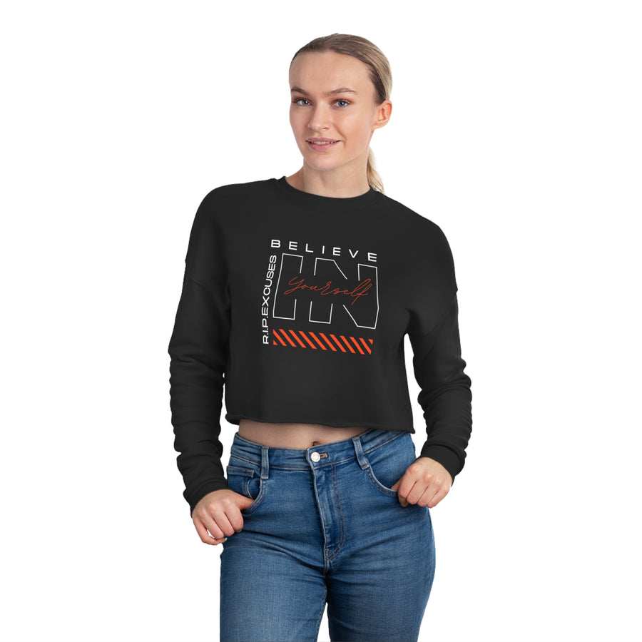 Women's Crop Long-sleeve - Believe in Yourself