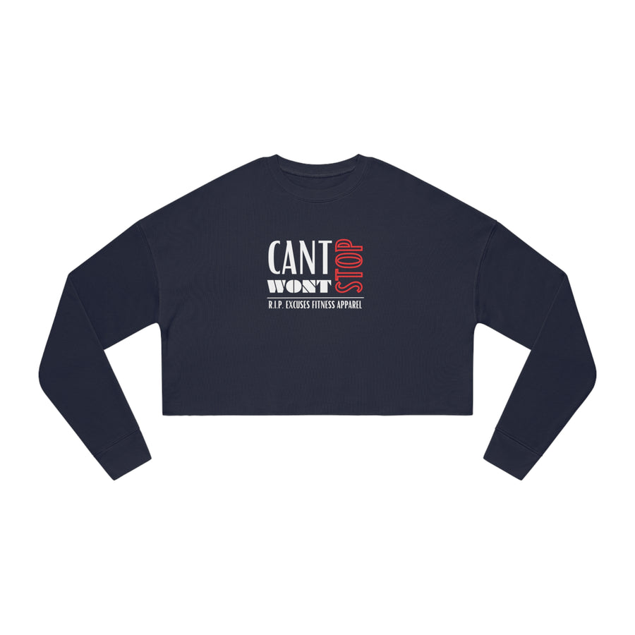 Women's Cropped Long-sleeve - Can't Stop, Won't Stop