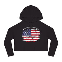 Women’s Crop Hooded Sweatshirt - Land of the Free