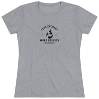 Women's Tri-blend Tee - Less Excuses