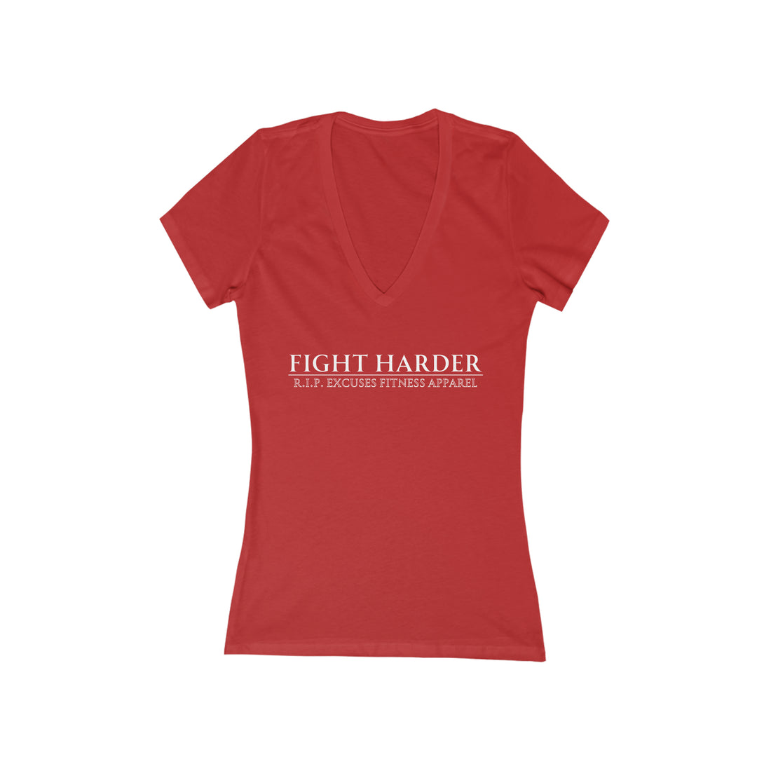 Women' Deep V-Neck Tee - Fight Harder