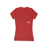 Women's V-neck Tee - RIPX (Quit or Keep Going)