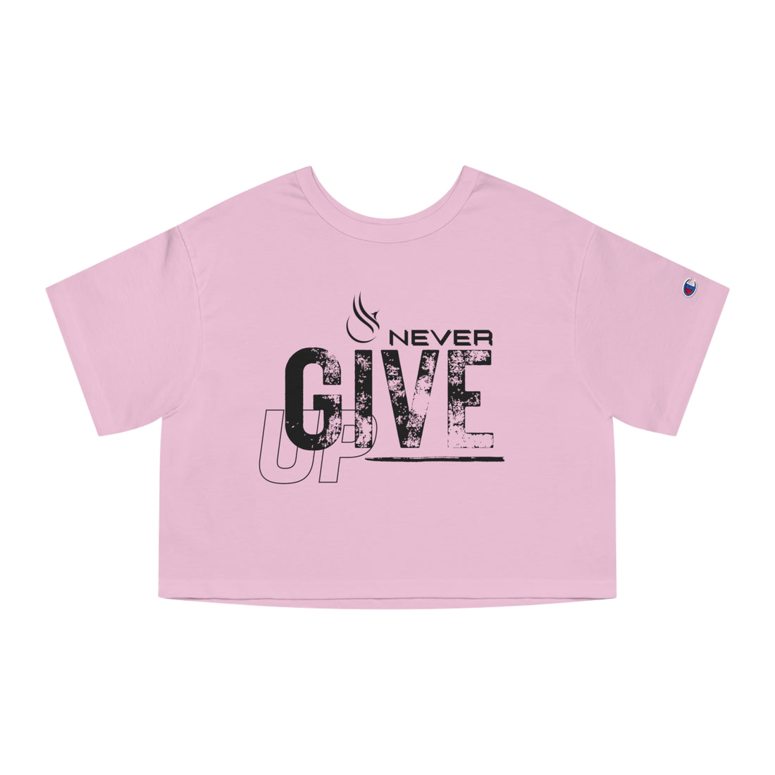 Champion Women's Crop Tee - Never Give Up