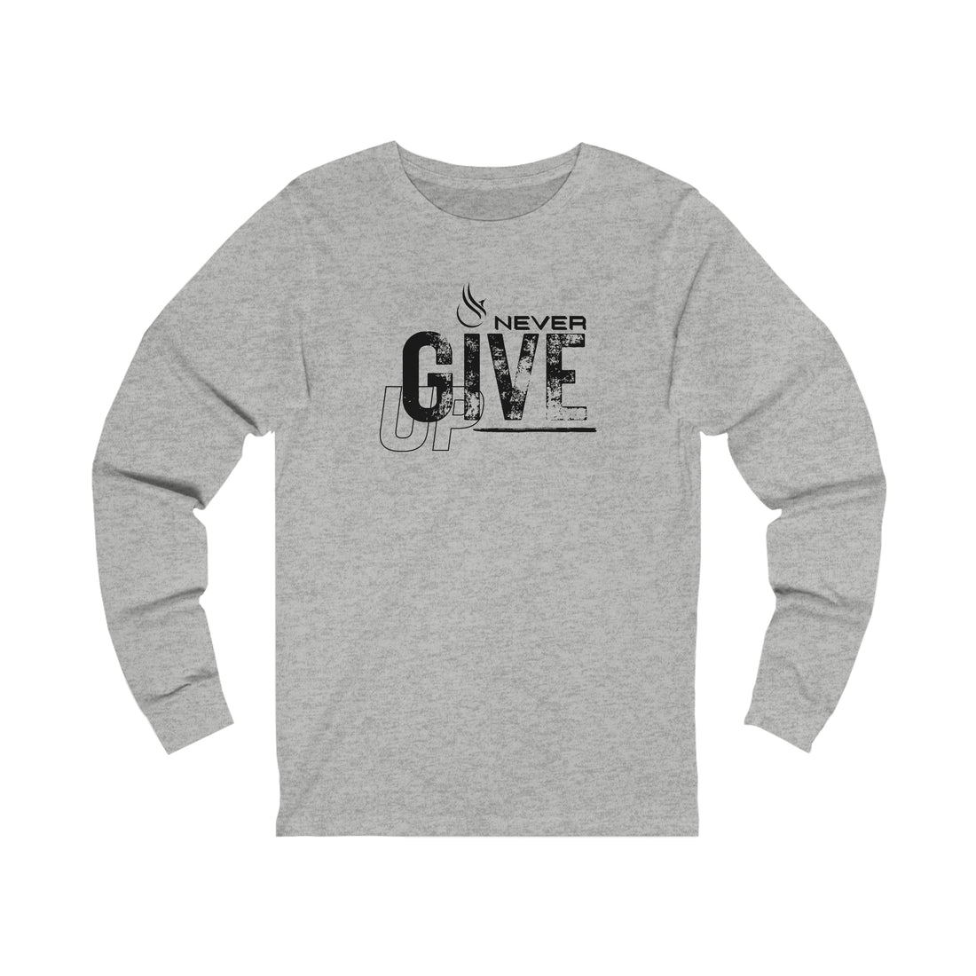 Unisex Jersey Long Sleeve Tee - Never Give Up