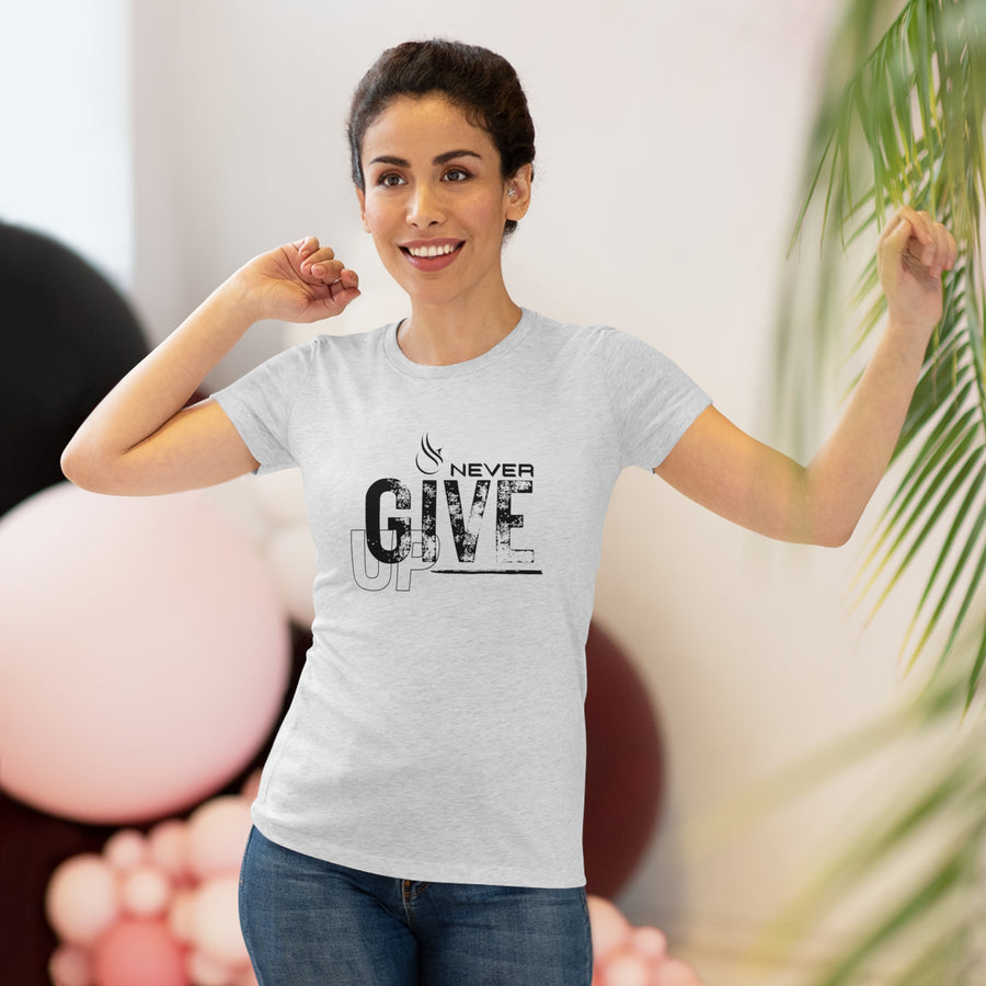 Women's Tri-blend Tee - Never Give Up