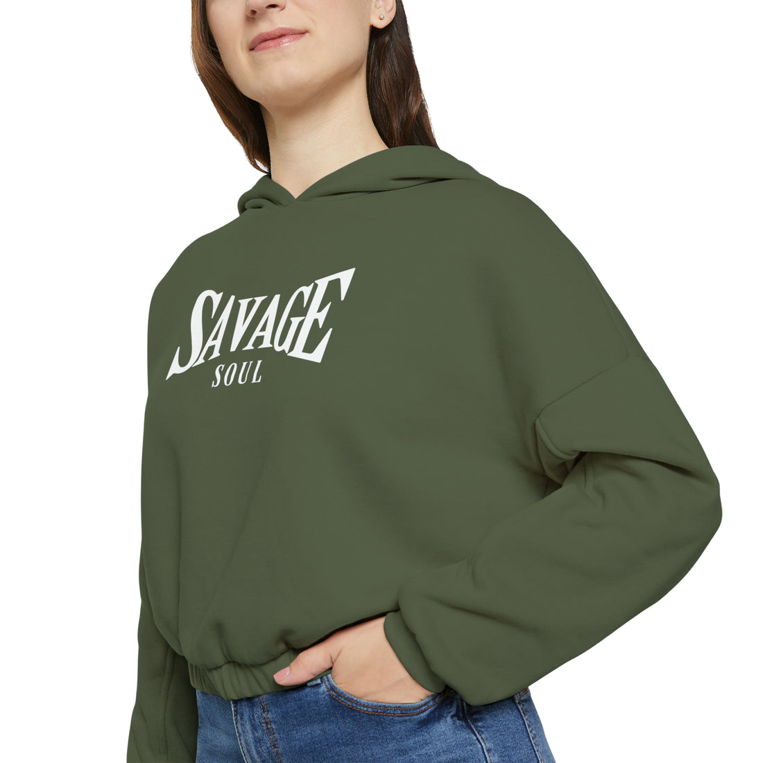 Women's Cinched Bottom Hoodie - Savage Soul