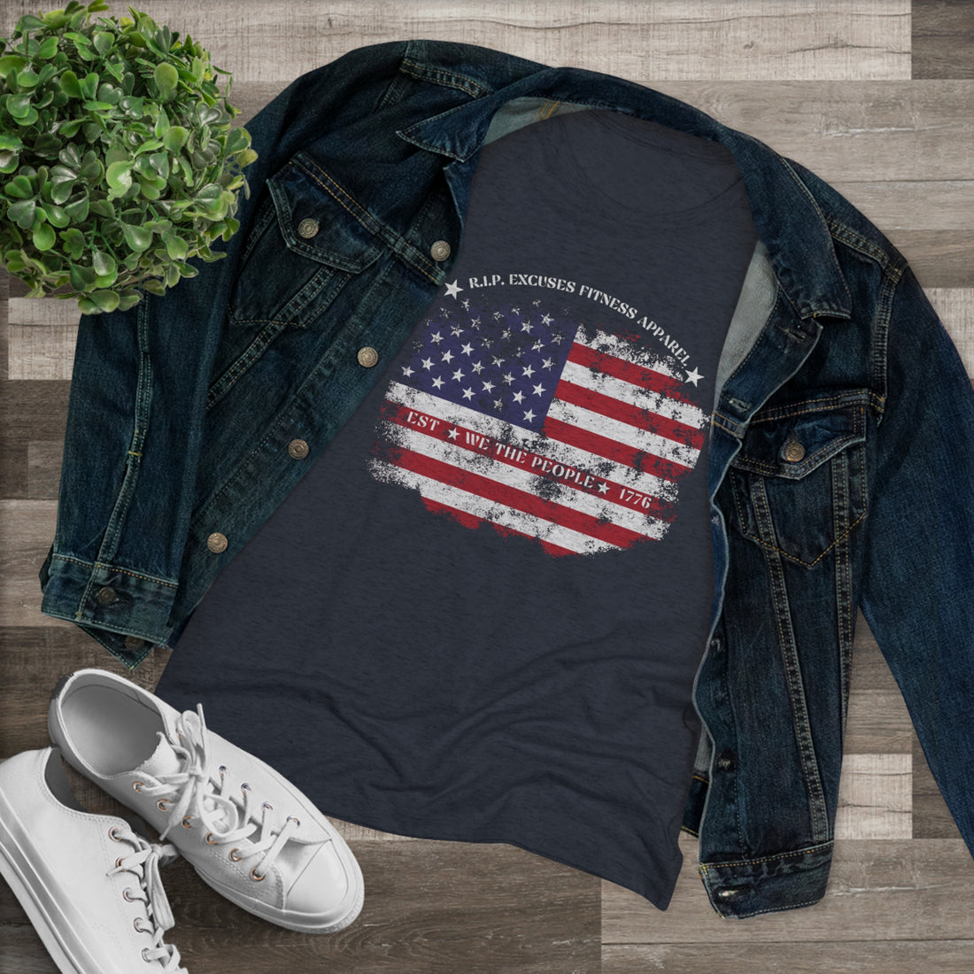 Women's Tri-blend Tee - Land of the Free