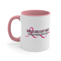 Accent Coffee Mug, 11oz - WHO SAYS GIRLS CAN'T FIGHT?