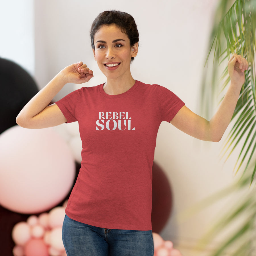 Women's Tri-blend Fitted Tee - Rebel Soul