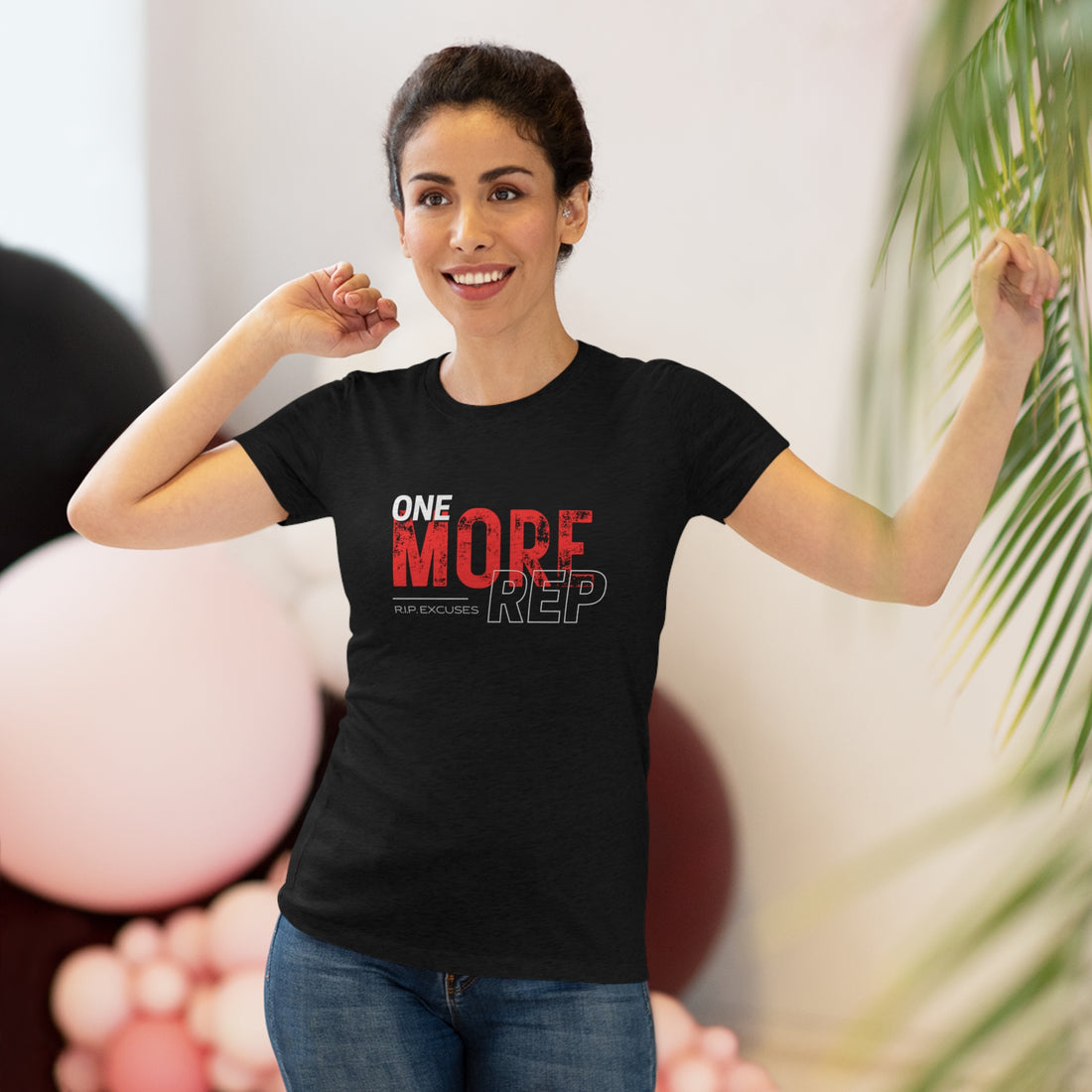 Women's Tri-blend Fitted Tee - One more Rep