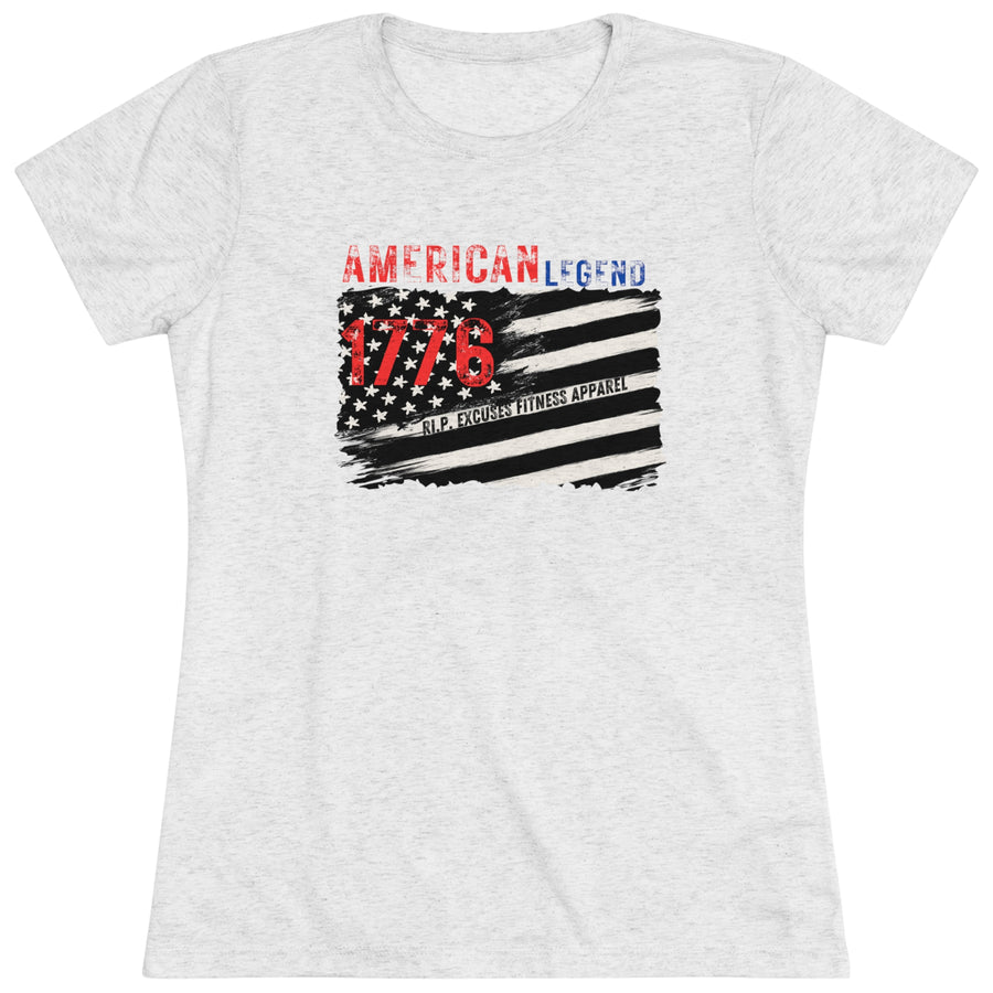 Women's Tri-blend Fitted Tee - American Legend