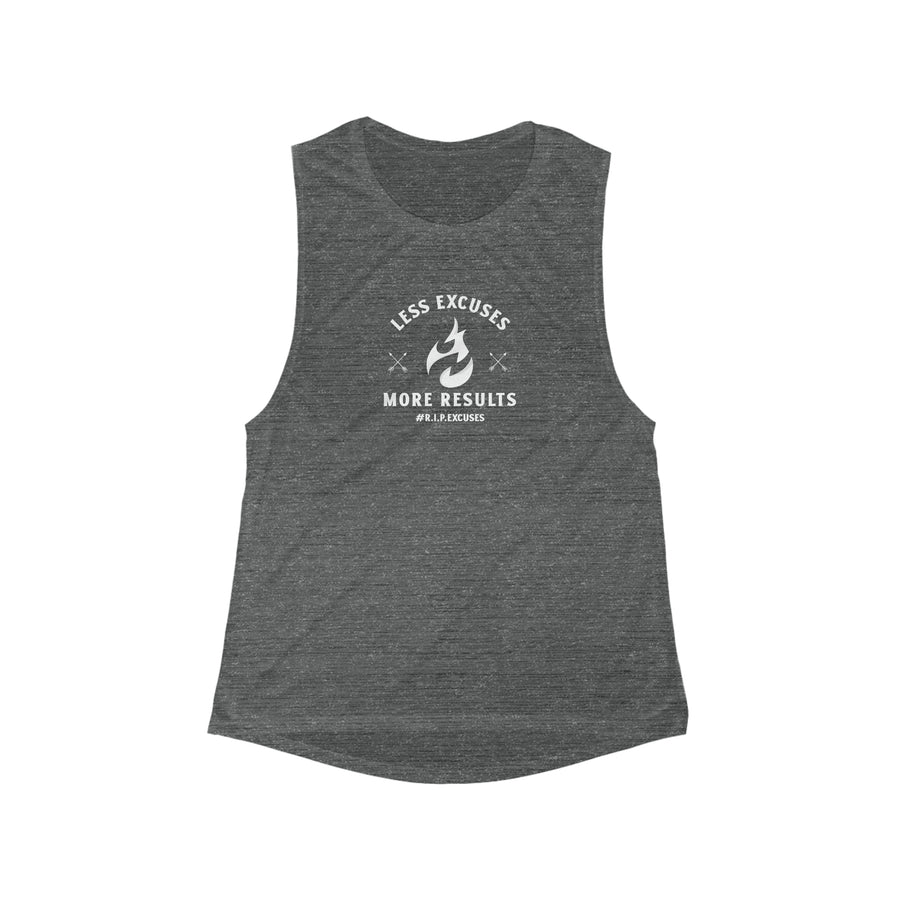 Women's Flowy Muscle Tank - Less Excuses