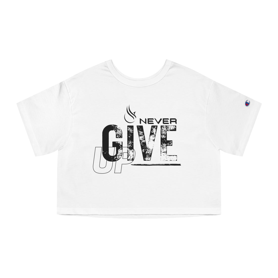 Champion Women's Crop Tee - Never Give Up