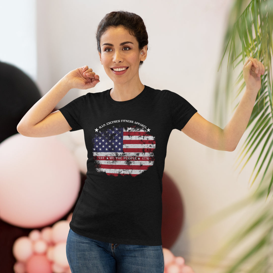 Women's Tri-blend Tee - Land of the Free