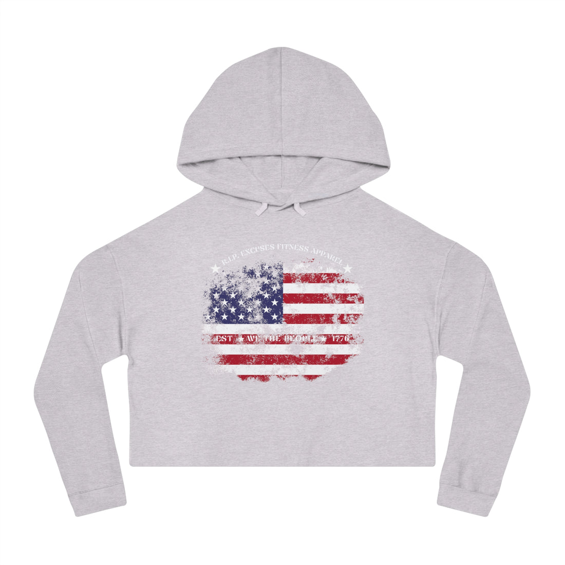 Women’s Crop Hooded Sweatshirt - Land of the Free