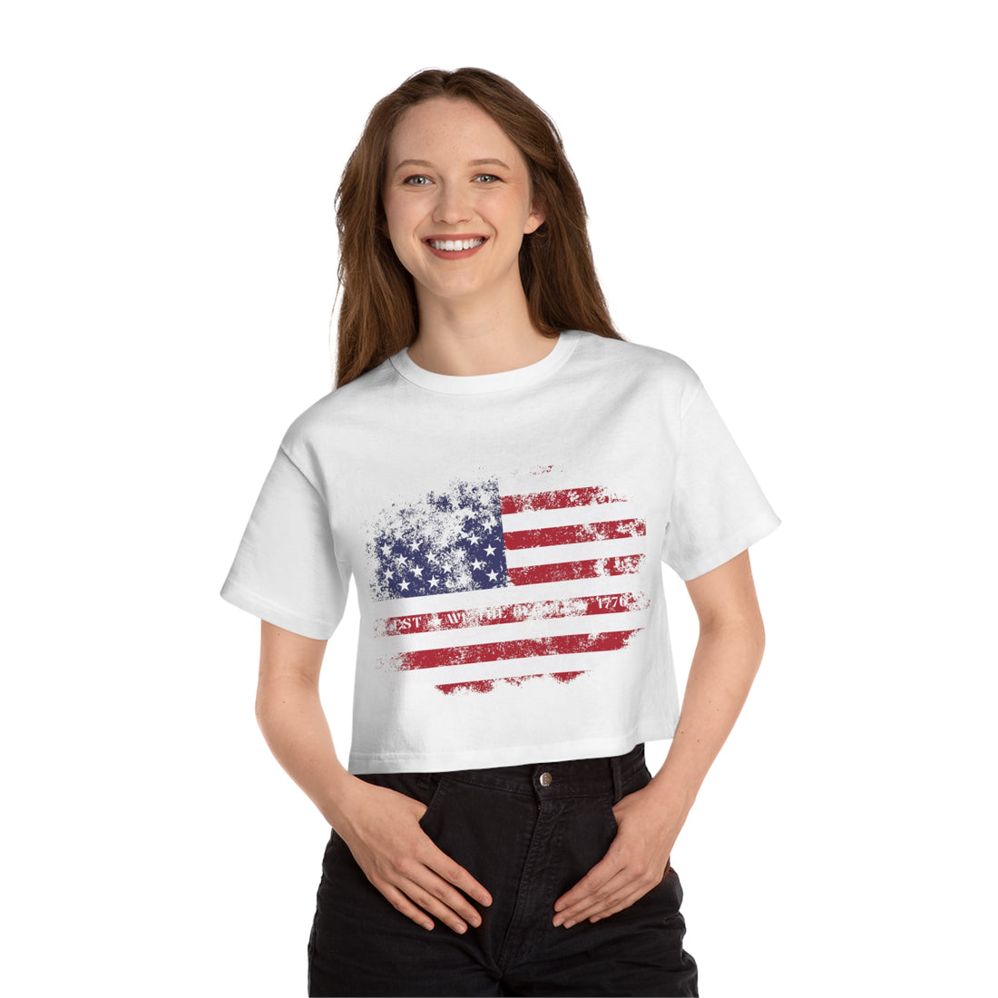 Champion Women's Crop Tee - Land of the Free