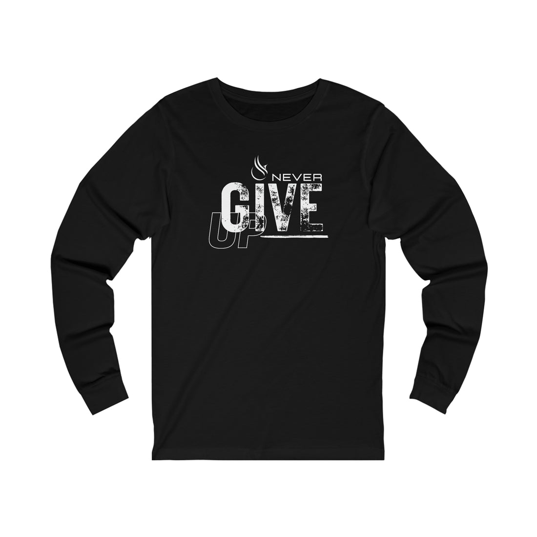 Unisex Jersey Long Sleeve Tee - Never Give Up