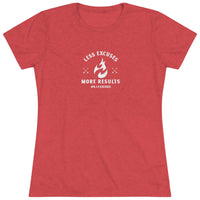 Women's Tri-blend Tee - Less Excuses