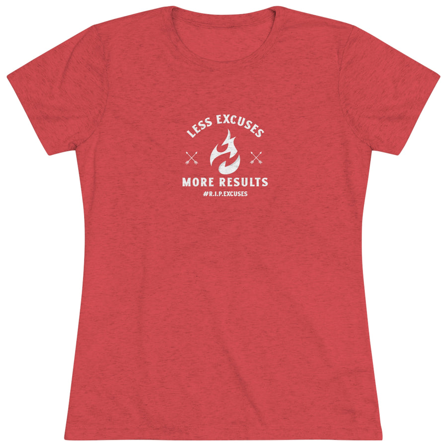 Women's Tri-blend Tee - Less Excuses